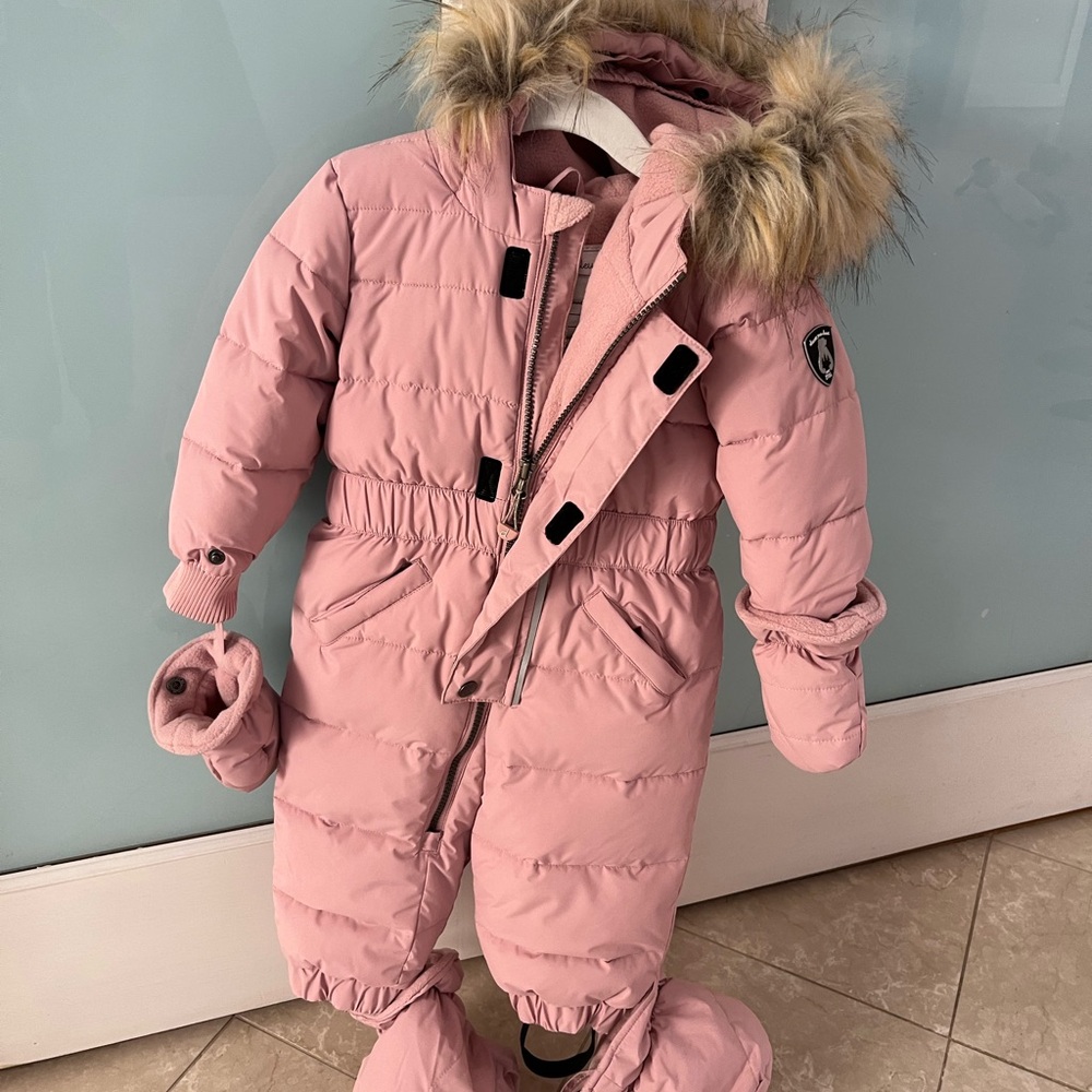 Deux par Deux Pink Winter Snowsuit 18mo